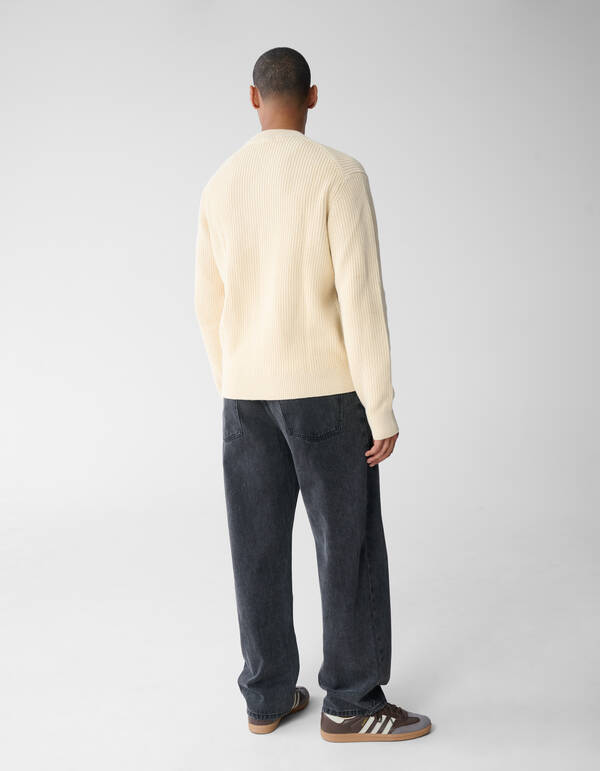 Crewneck Knit Trui Zand SHOEBY MEN