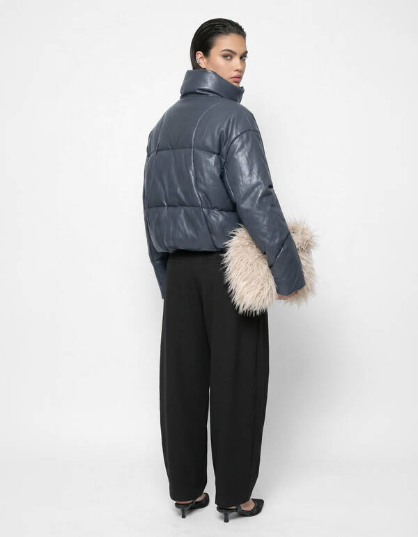 Oversized Puffer Jack Donkergrijs SHOEBY WOMEN