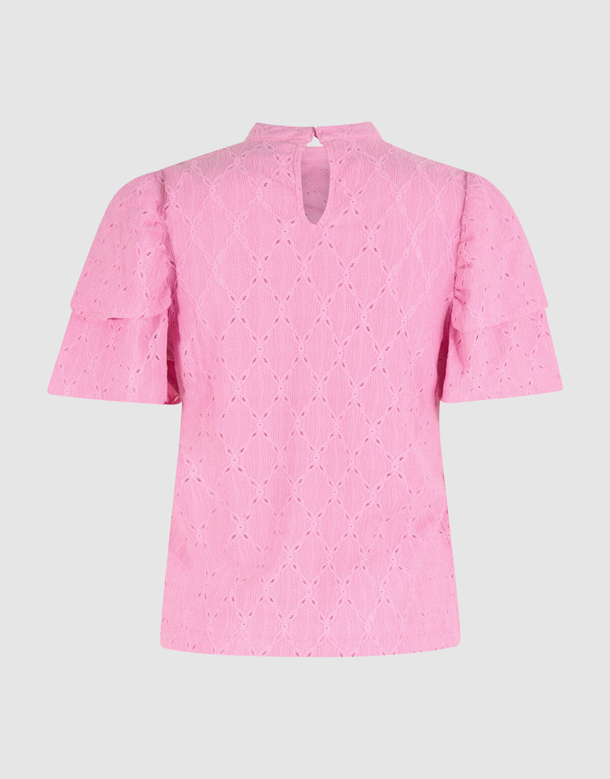 Ajour Ruffle Top Roze SHOEBY WOMEN