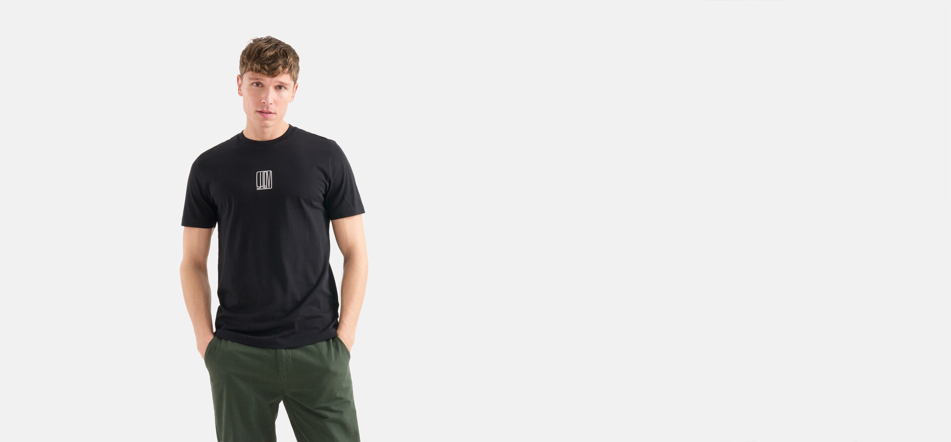 Tekst T-shirt Zwart SHOEBY MEN
