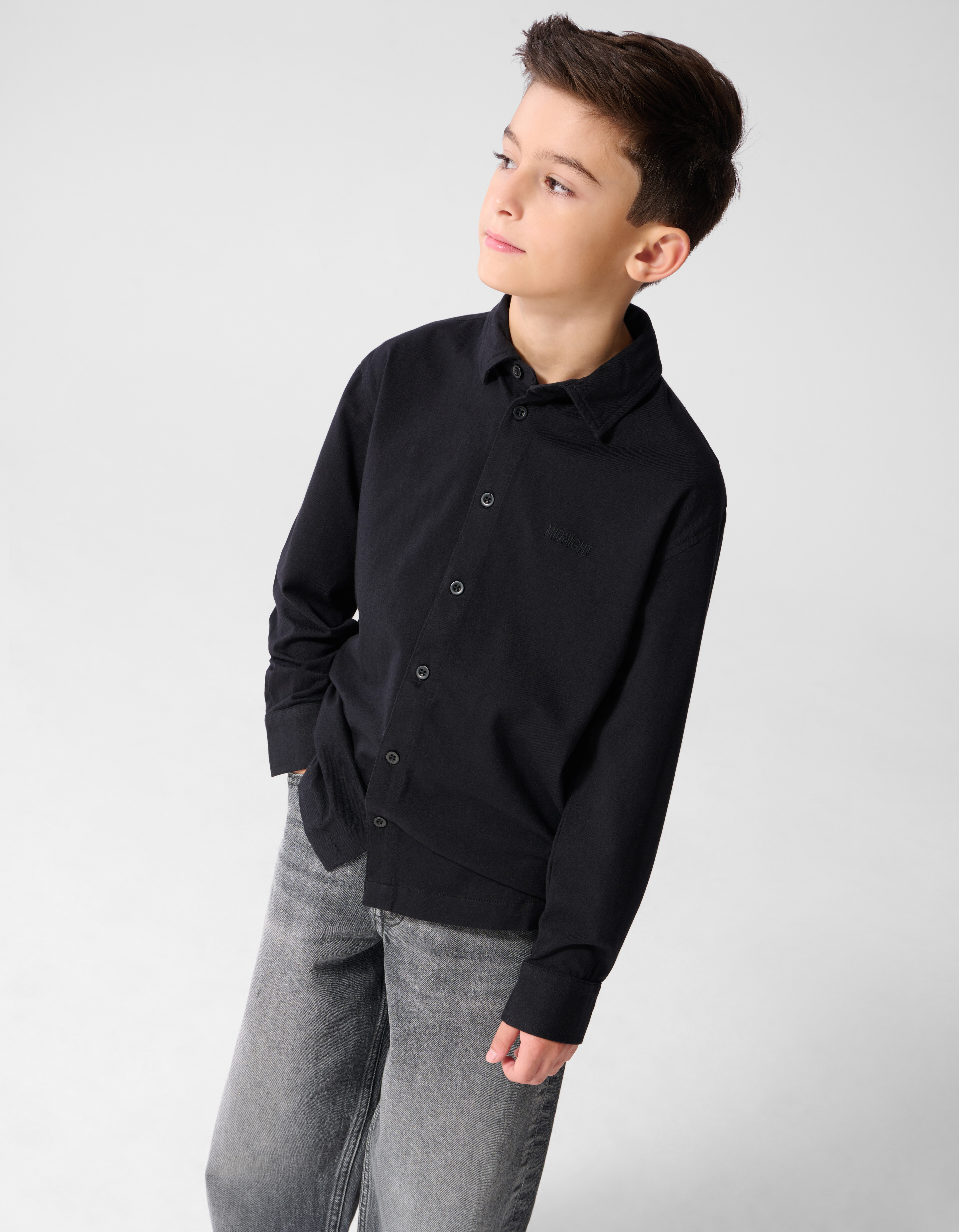 Jersey Overhemd Zwart SHOEBY BOYS