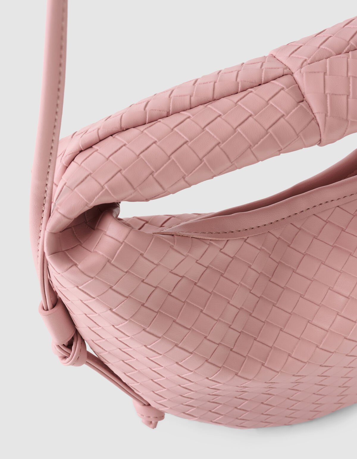 Small Braided Tas Lichtroze SHOEBY ACCESSOIRES