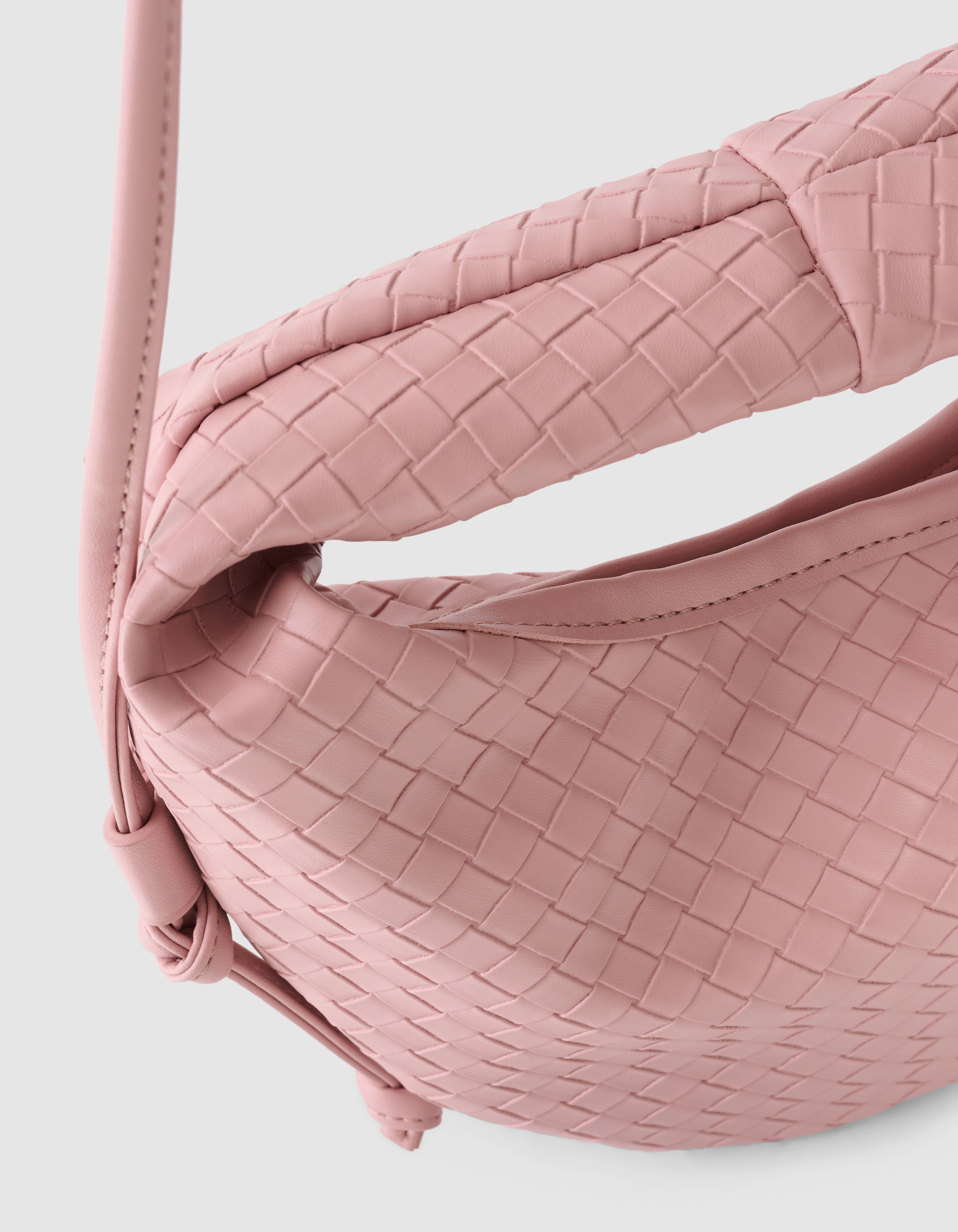 Small Braided Tas Lichtroze SHOEBY ACCESSOIRES