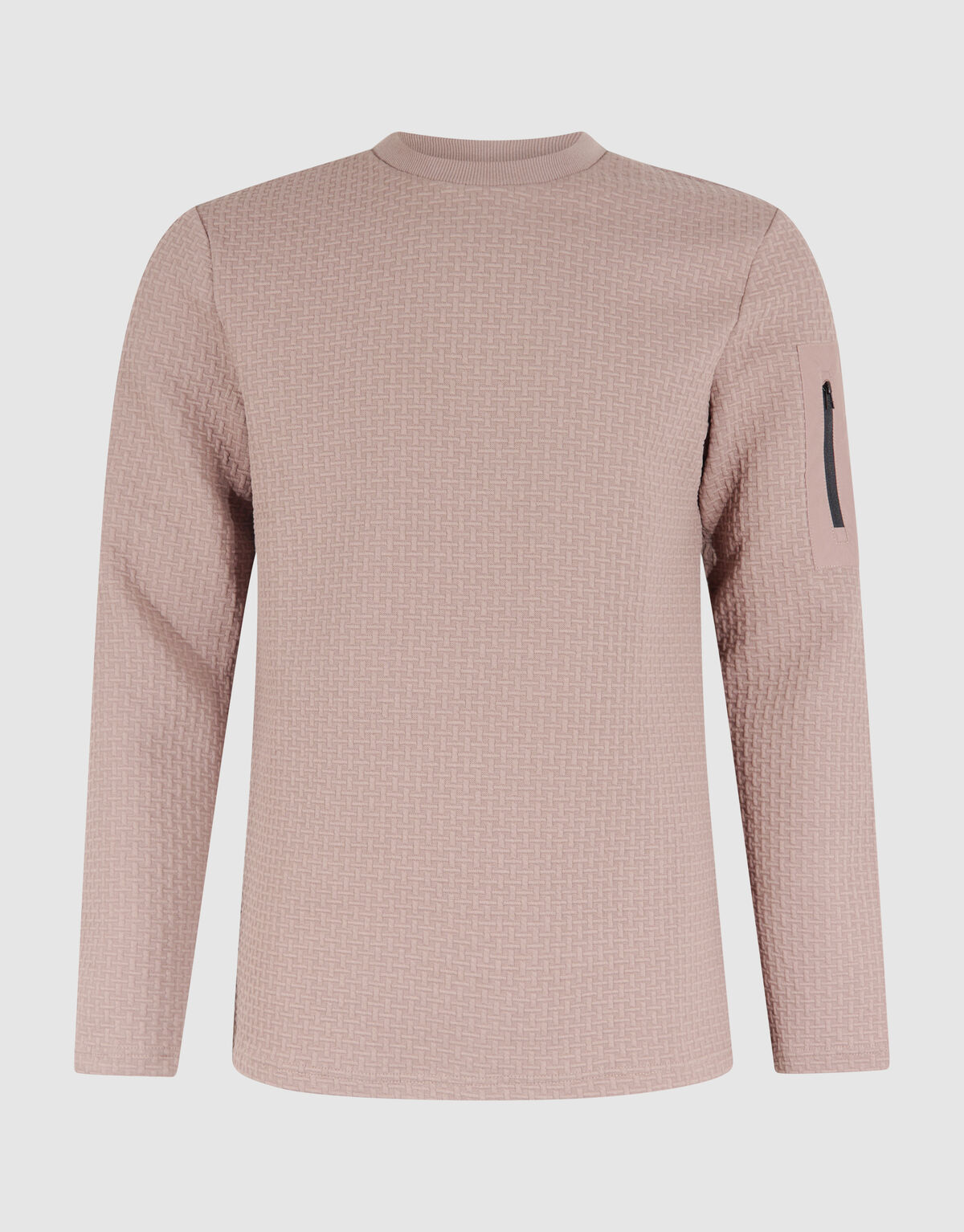 Jersey Structuur Longsleeve Lichtbruin SHOEBY MEN