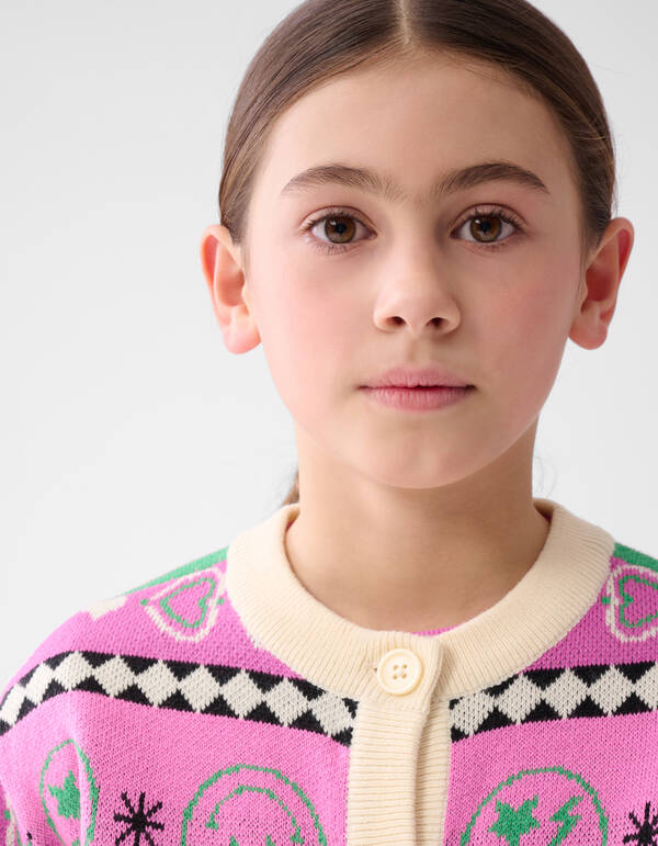 Printed Vest Gebroken Wit SHOEBY GIRLS