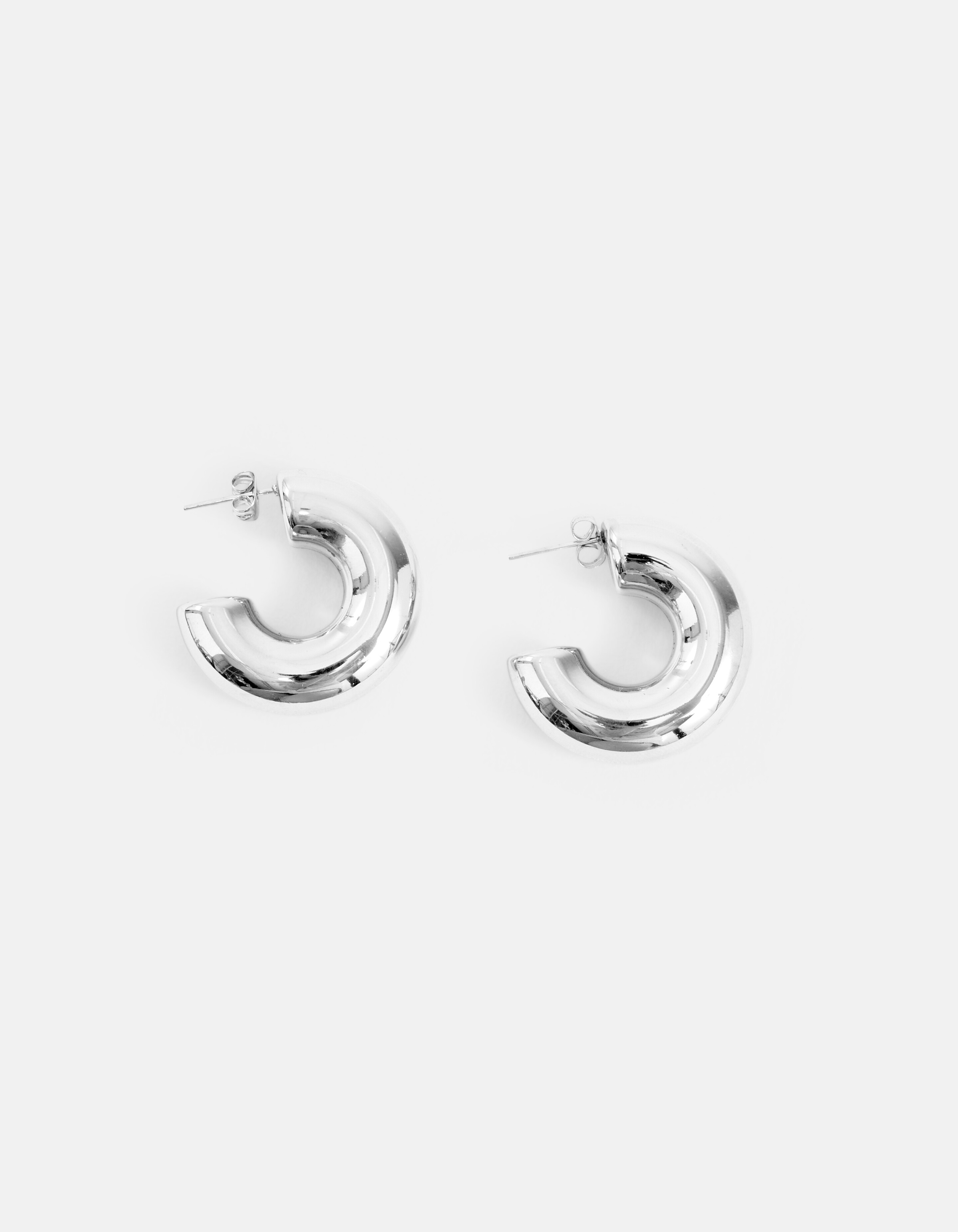 Bulky Hoop Oorbellen Zilver SHOEBY ACCESSOIRES