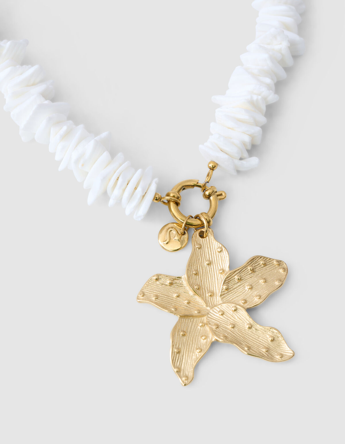 Shell Flower Ketting Gebroken Wit SHOEBY ACCESSOIRES