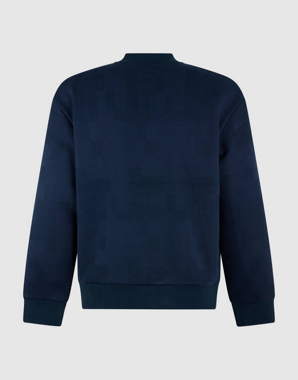 Ruiten Jacquard Bomber Jack Donkerblauw SHOEBY MEN