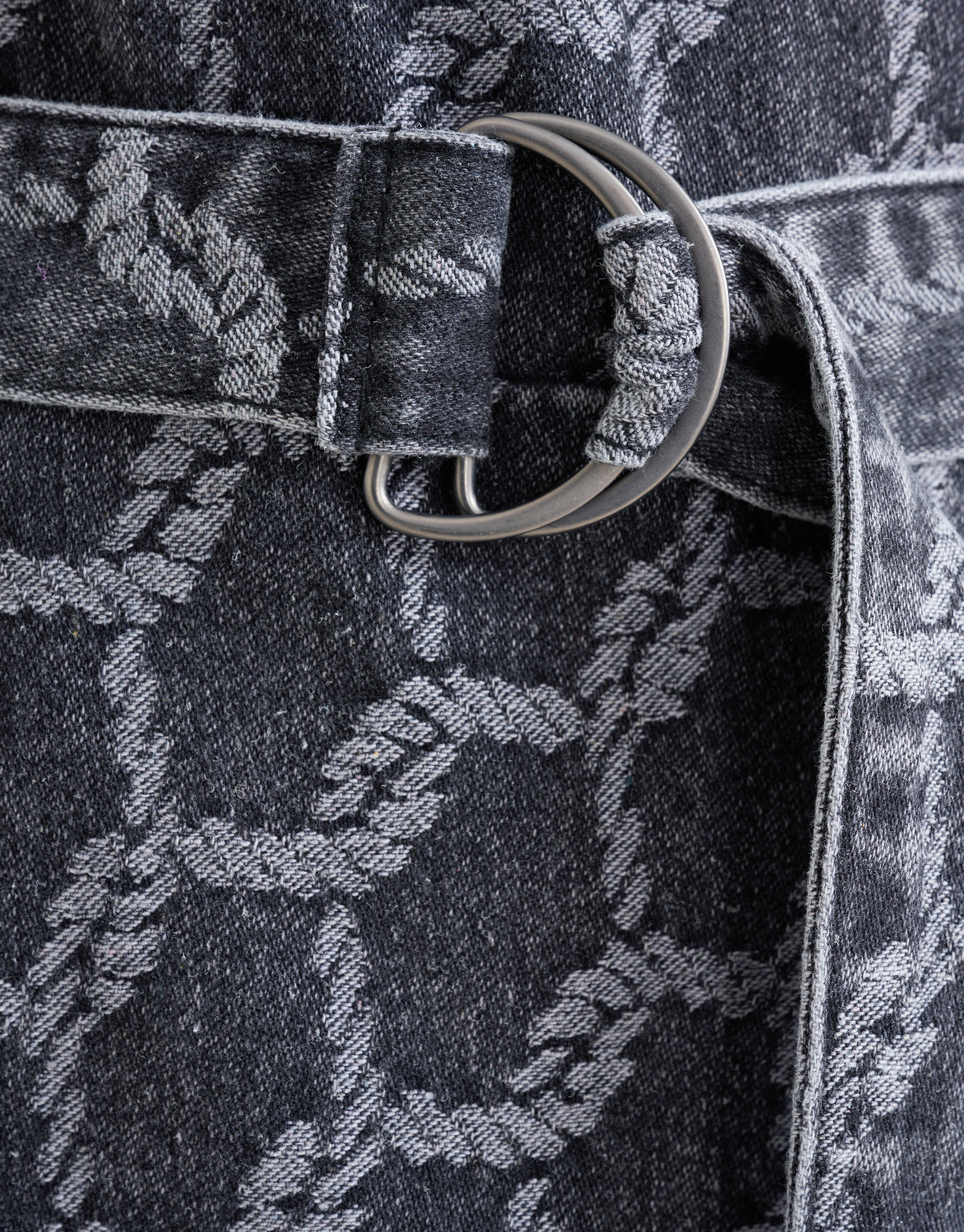 Jacquard Denim Jurk Zwart SHOEBY WOMEN