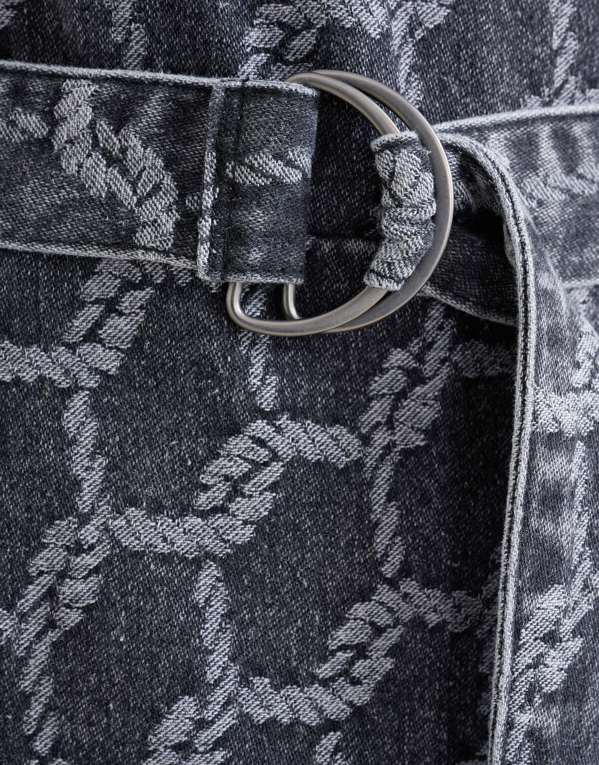 Jacquard Denim Jurk Zwart SHOEBY WOMEN