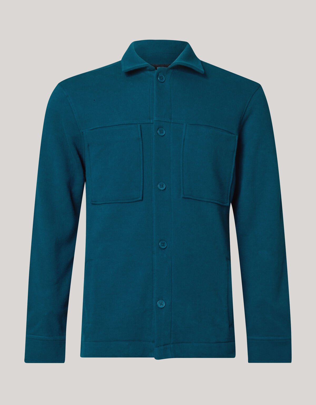 Pique Overshirt Donkergroen SHOEBY MEN