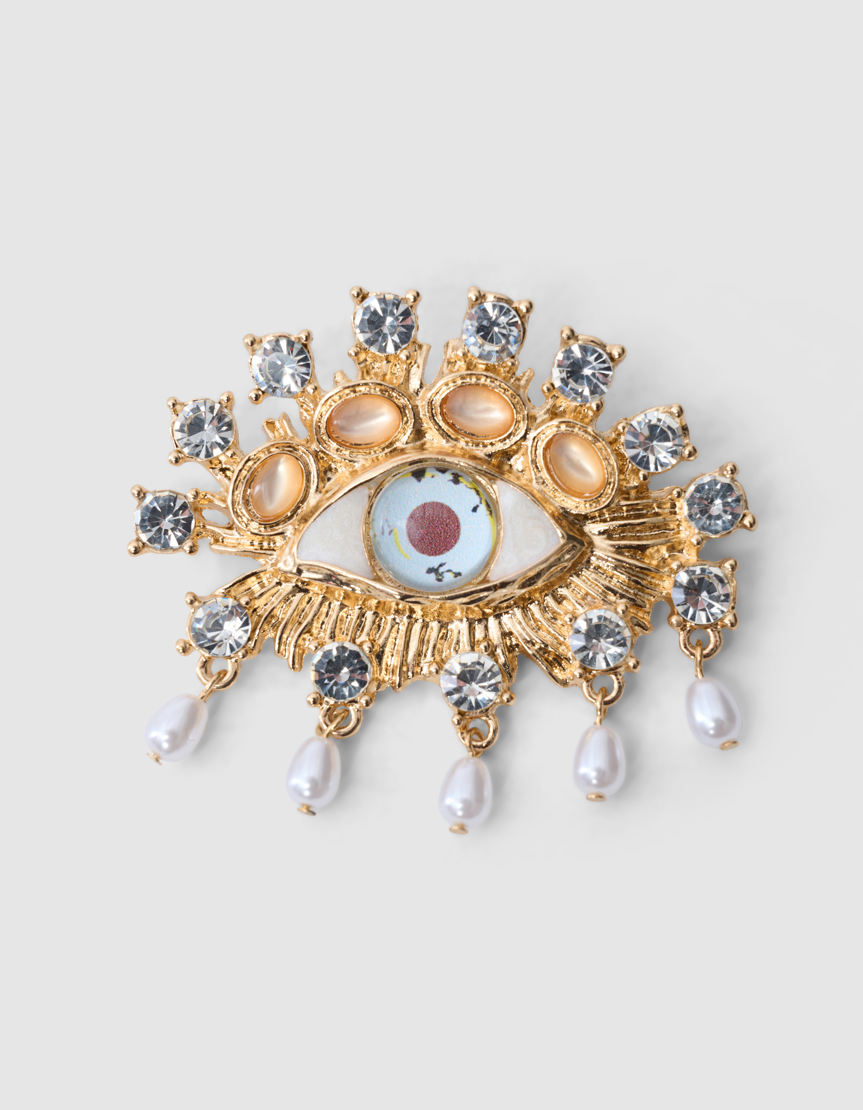 Big Eye Strass Broche Goud SHOEBY ACCESSOIRES