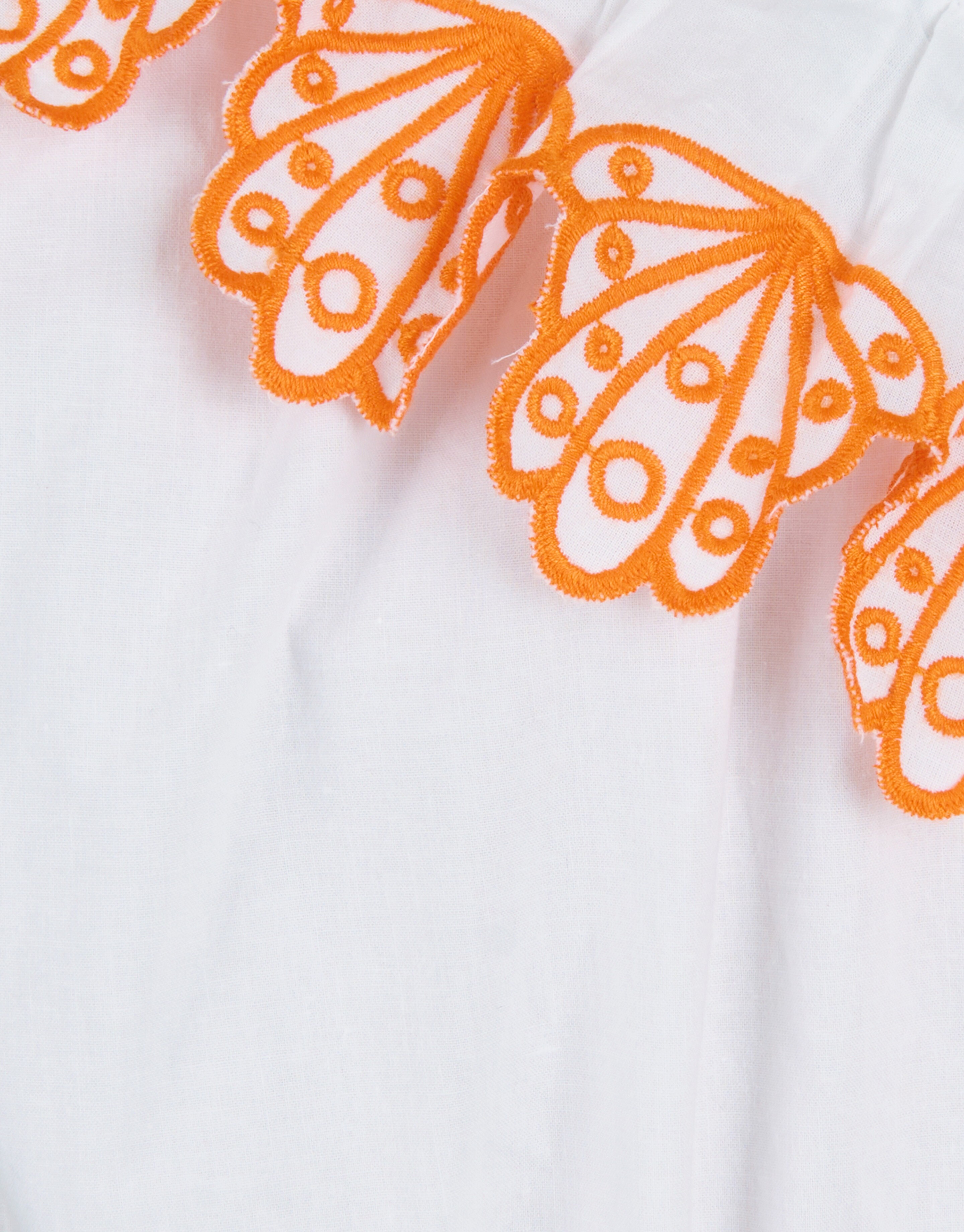 Embroidery Crop Top Wit SHOEBY GIRLS