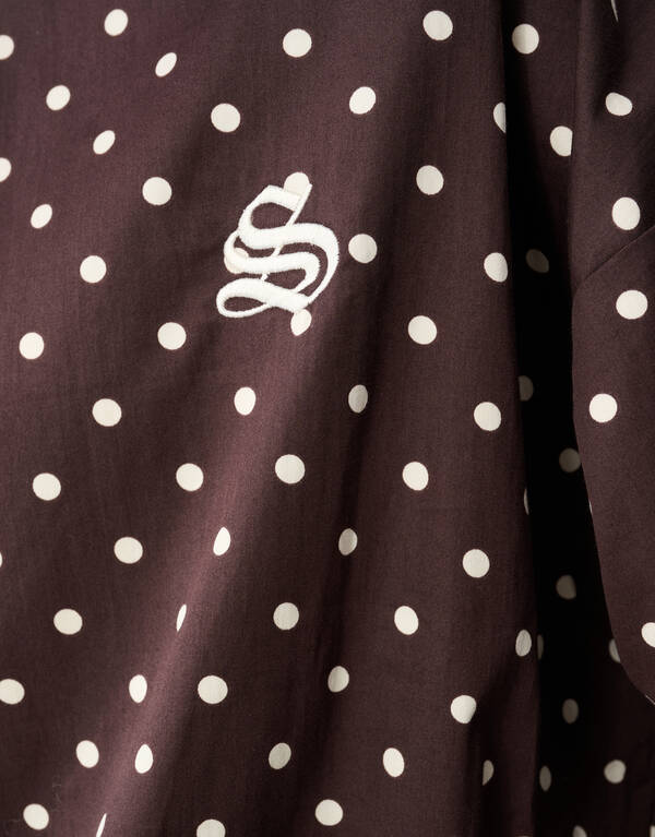 Polkadot Blouse Donkerbruin SHOEBY WOMEN