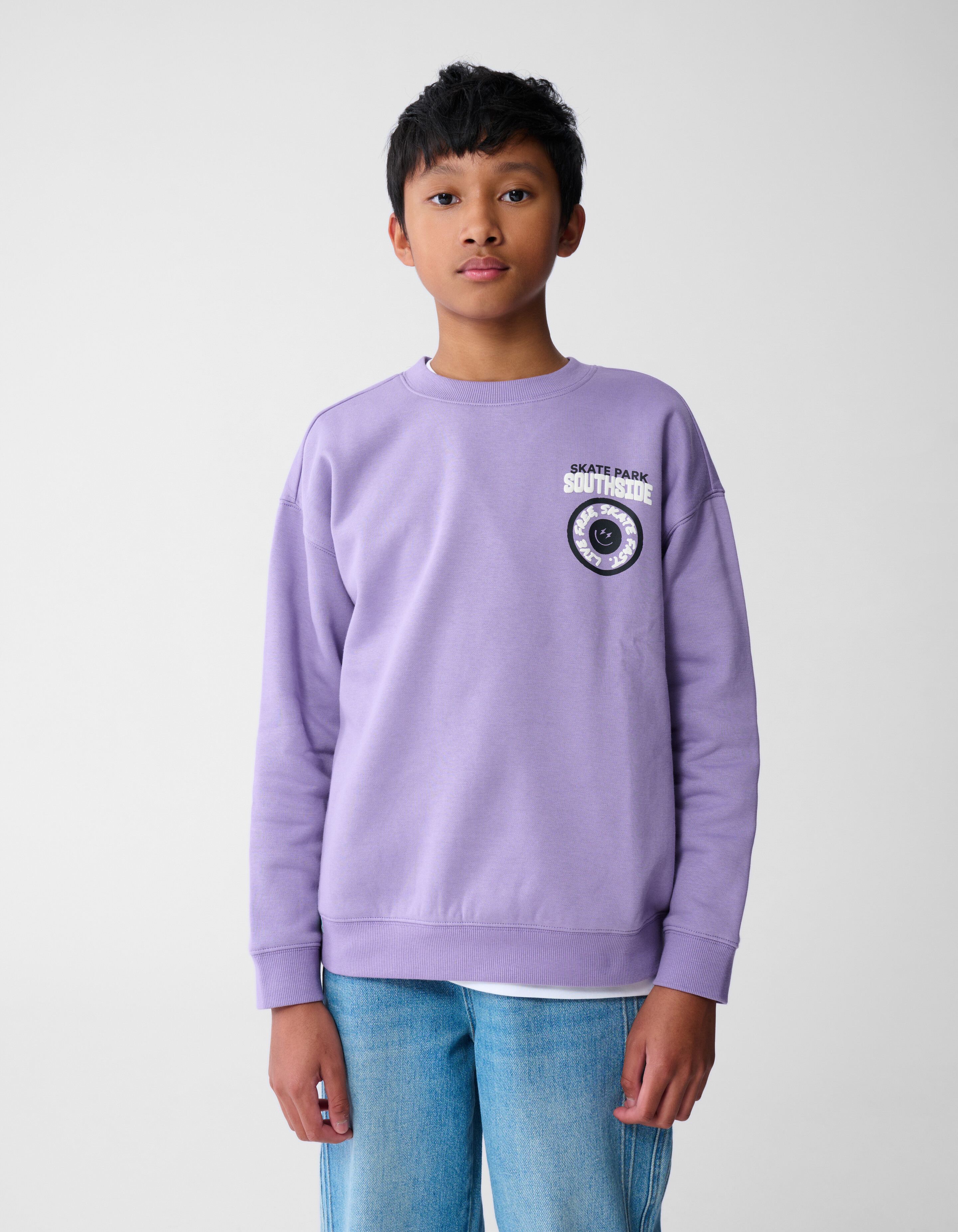 Skate Park Artwork Sweater Paars SHOEBY BOYS