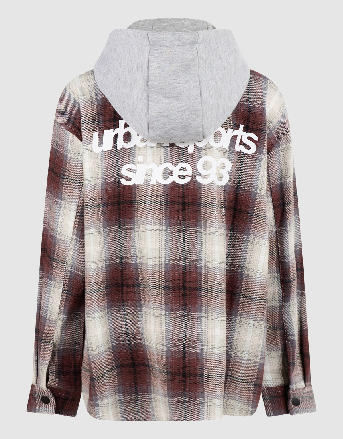 Relaxed Hooded Check Overhemd Bruin SHOEBY BOYS