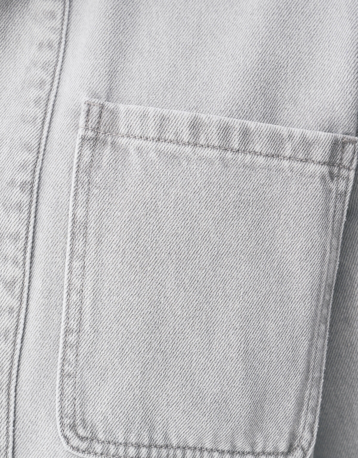 Patched Denim Overshirt Grijs SHOEBY MEN