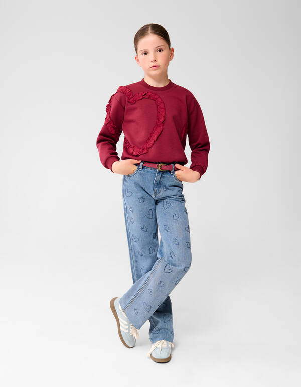 Strass Straight Fit Jeans Donkerblauw SHOEBY GIRLS