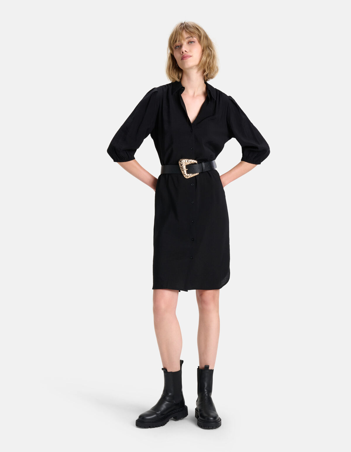 Midi Jurk Zwart SHOEBY WOMEN