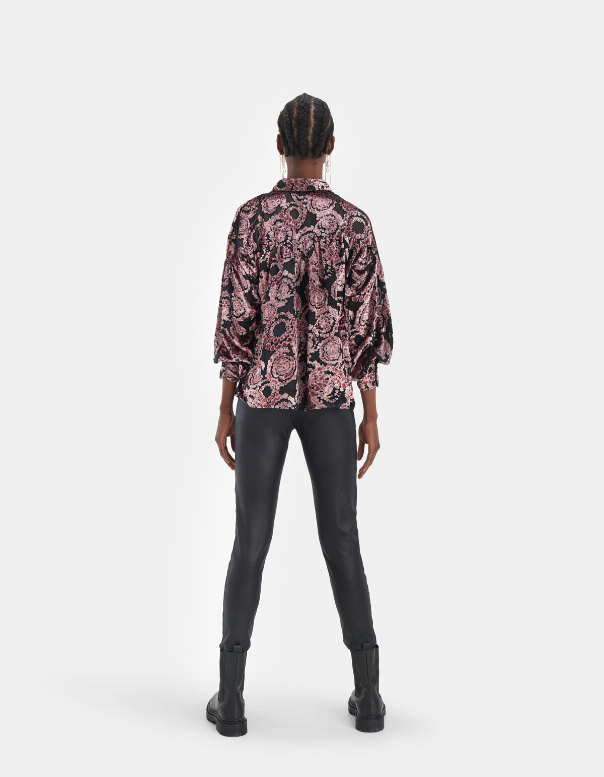 Pink Burnout Blouse