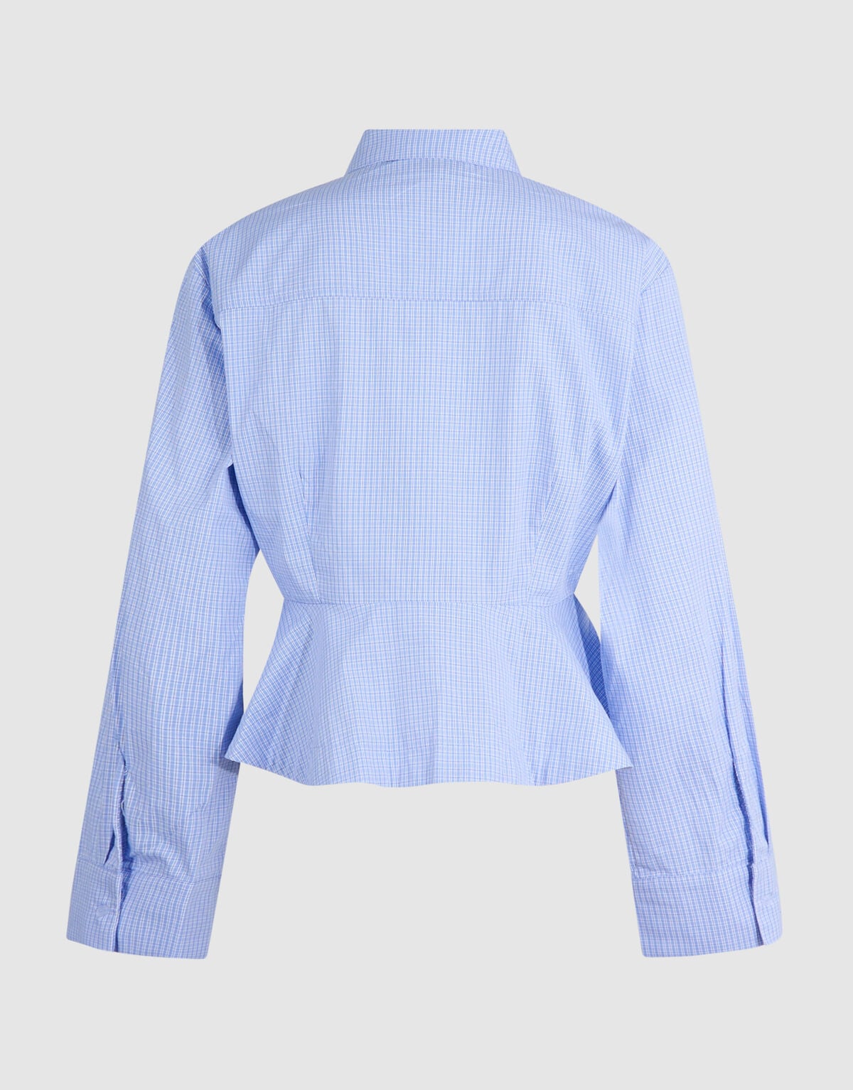 Poplin Peplum Blouse Blauw SHOEBY WOMEN