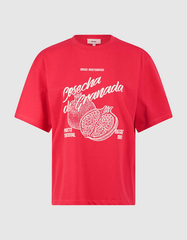 Granada Artwork T-shirt Rood SHOEBY WOMEN