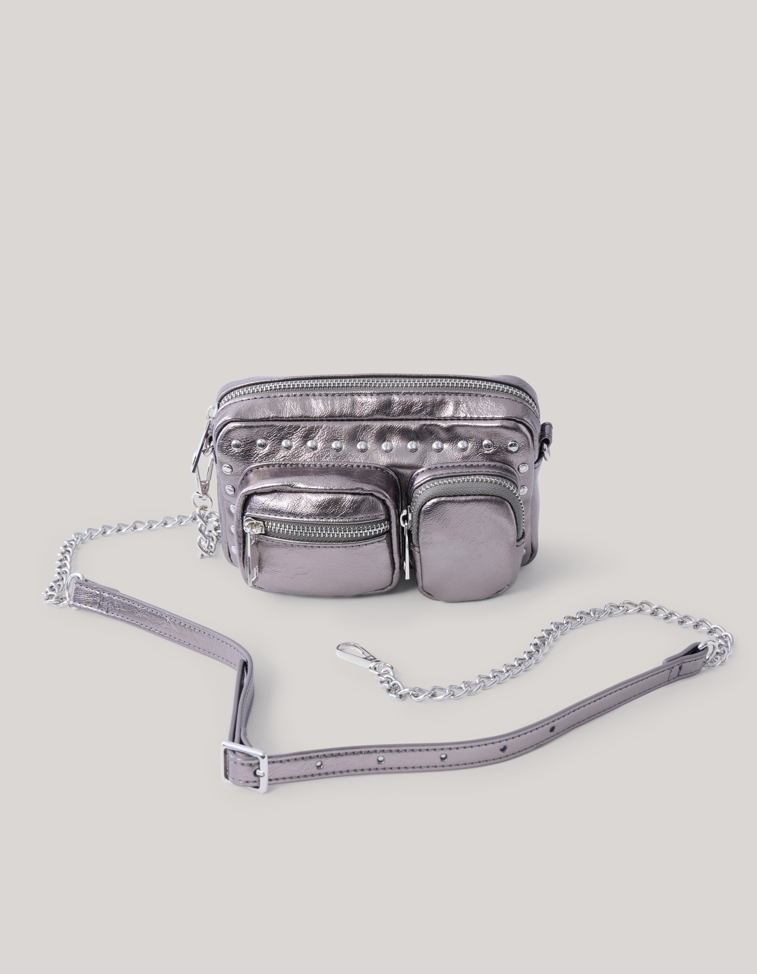 Studded Pocket Tas Zilver SHOEBY ACCESSOIRES