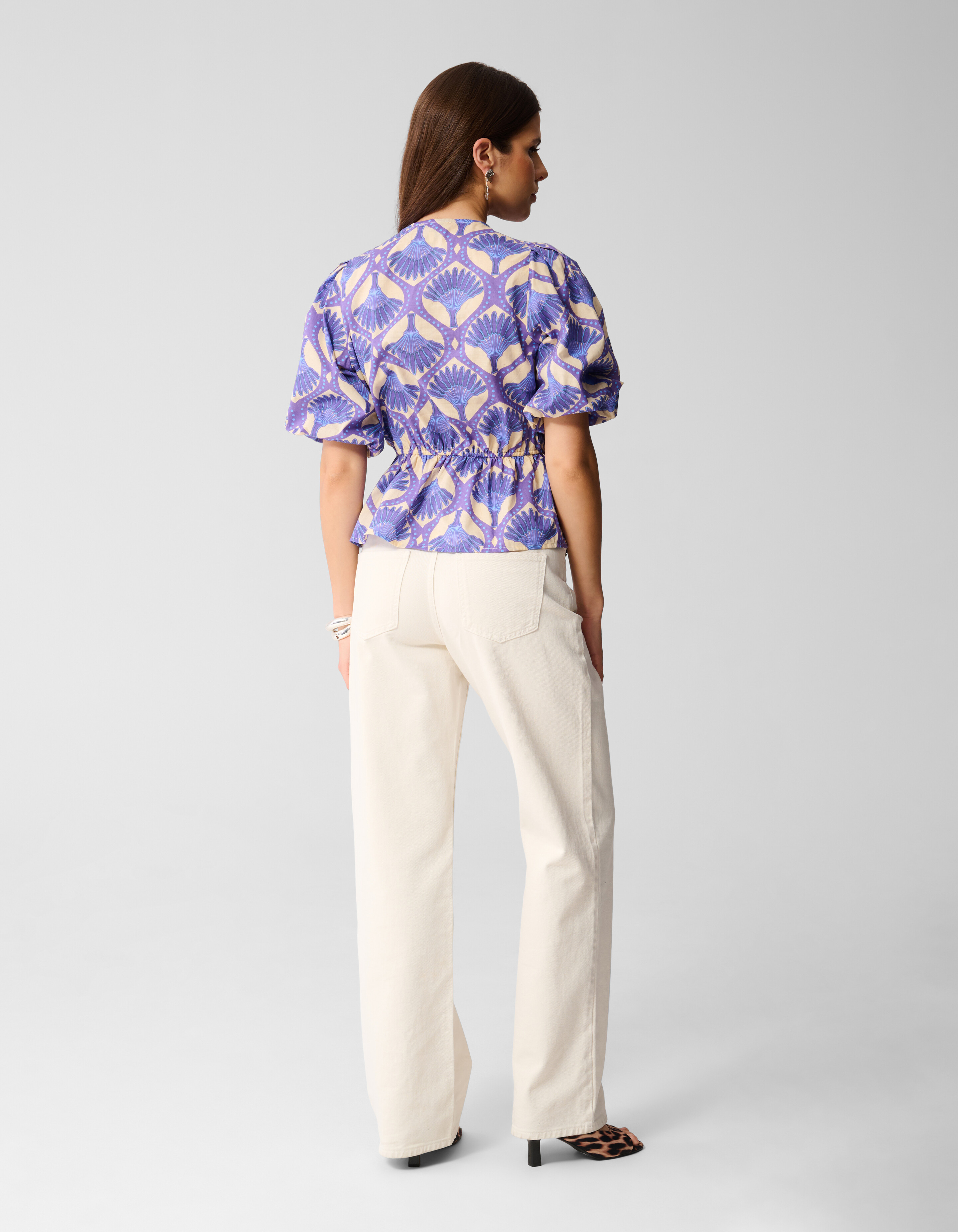 Printed Strik Top Paars SHOEBY WOMEN