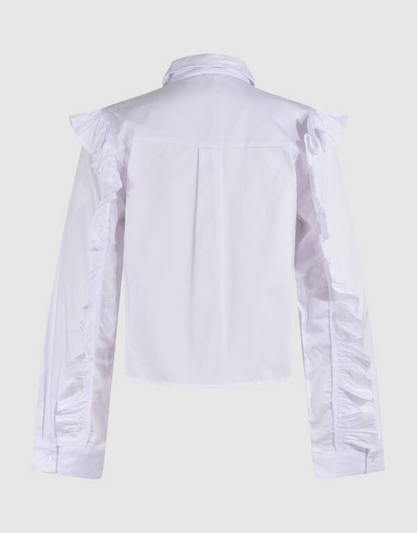 Ruffle Blouse Wit SHOEBY WOMEN