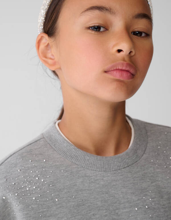 Oversized Strik Sweater Grijs SHOEBY GIRLS