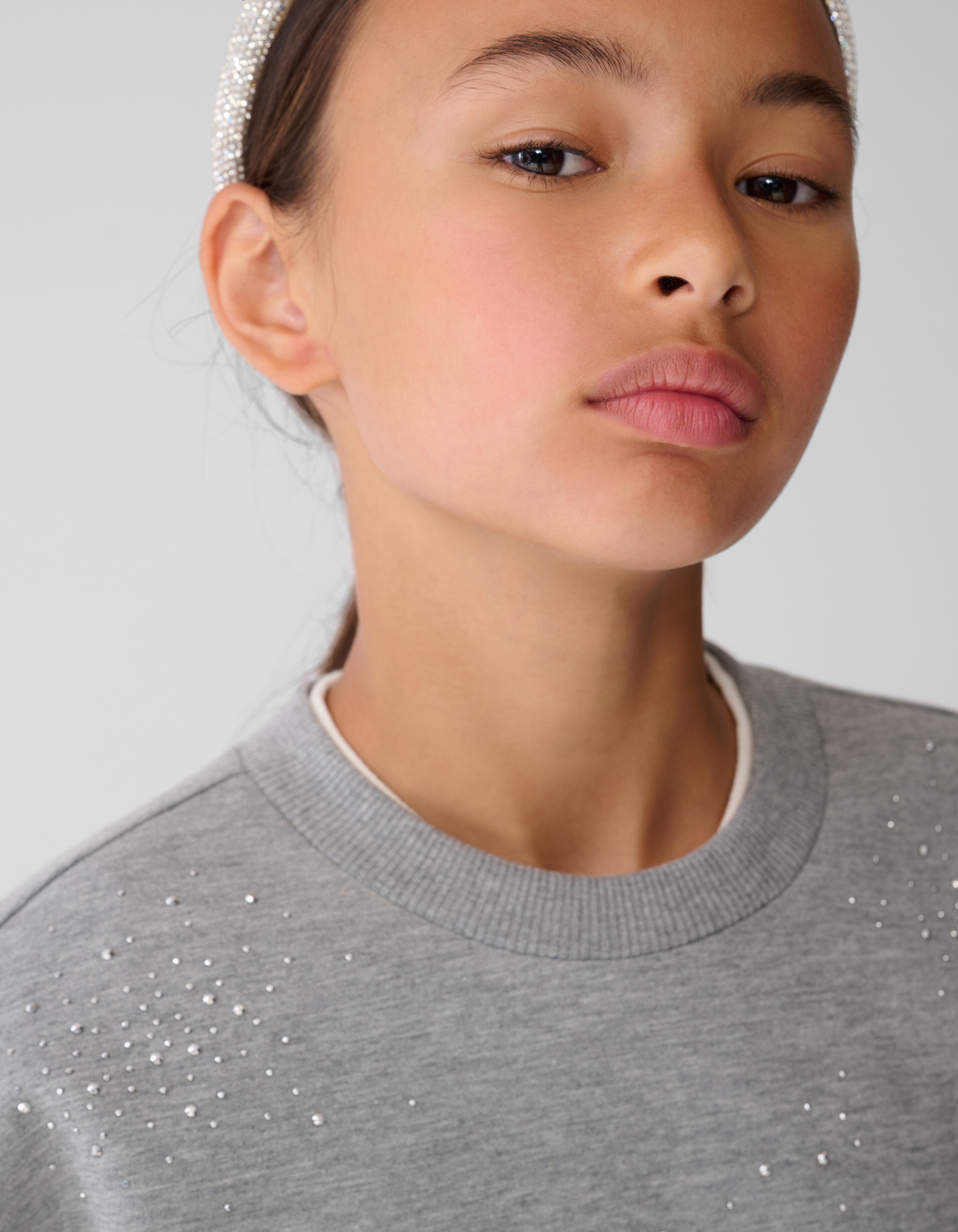 Oversized Strik Sweater Grijs SHOEBY GIRLS