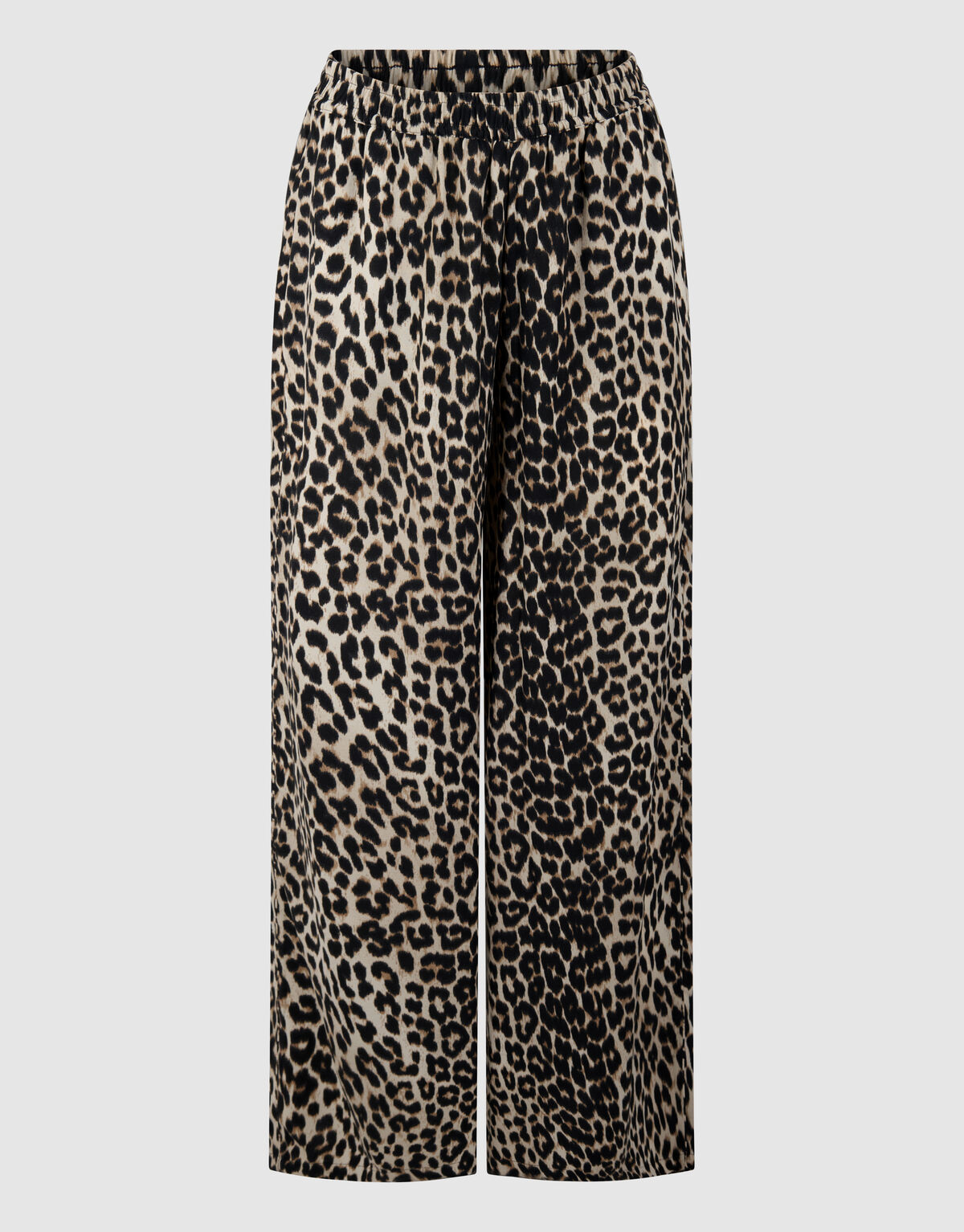 Sporty Leopard Wide Leg Fit Broek Bruin SHOEBY WOMEN
