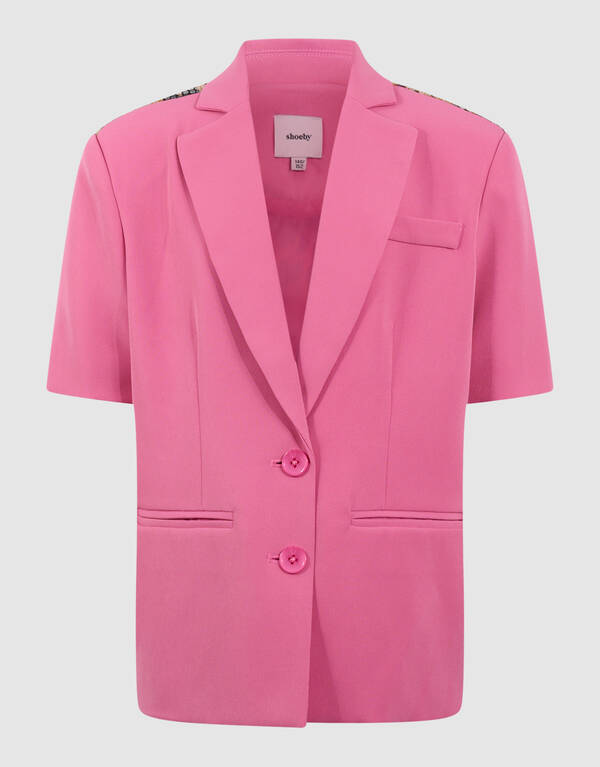 Sequin Leopard Blazer Roze SHOEBY GIRLS