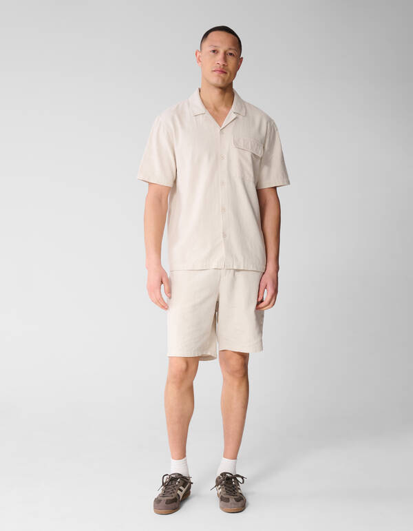 Structuur Overhemd Zand SHOEBY MEN