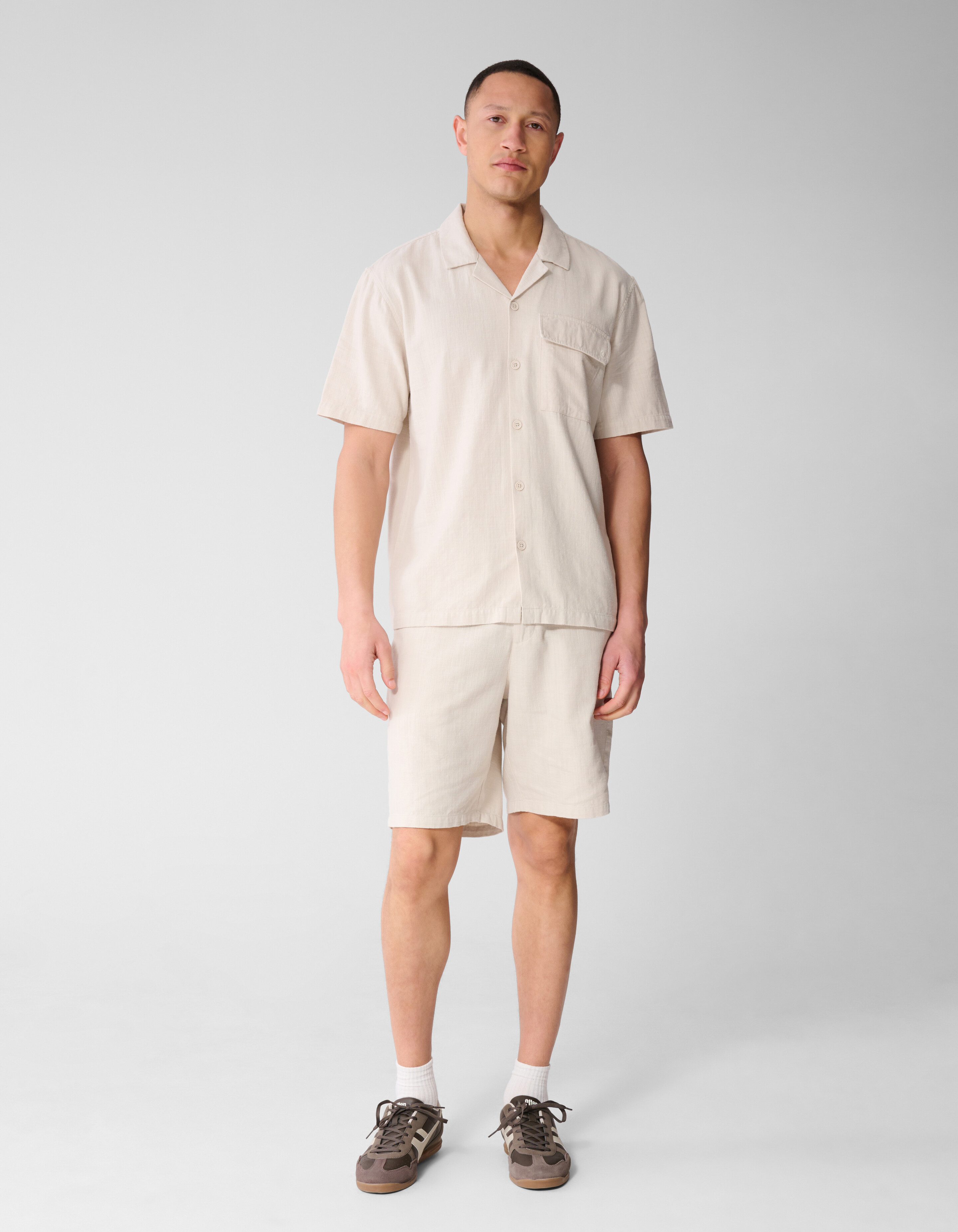 Structuur Overhemd Zand SHOEBY MEN