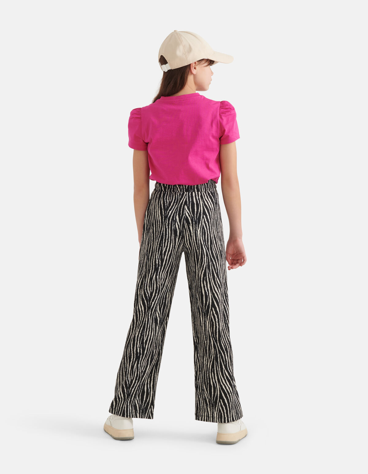 Zebra Crinkle Palazzo Broek Zwart SHOEBY GIRLS