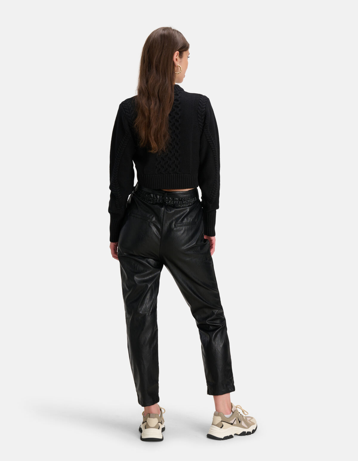 Korte Kabeltrui Zwart SHOEBY WOMEN
