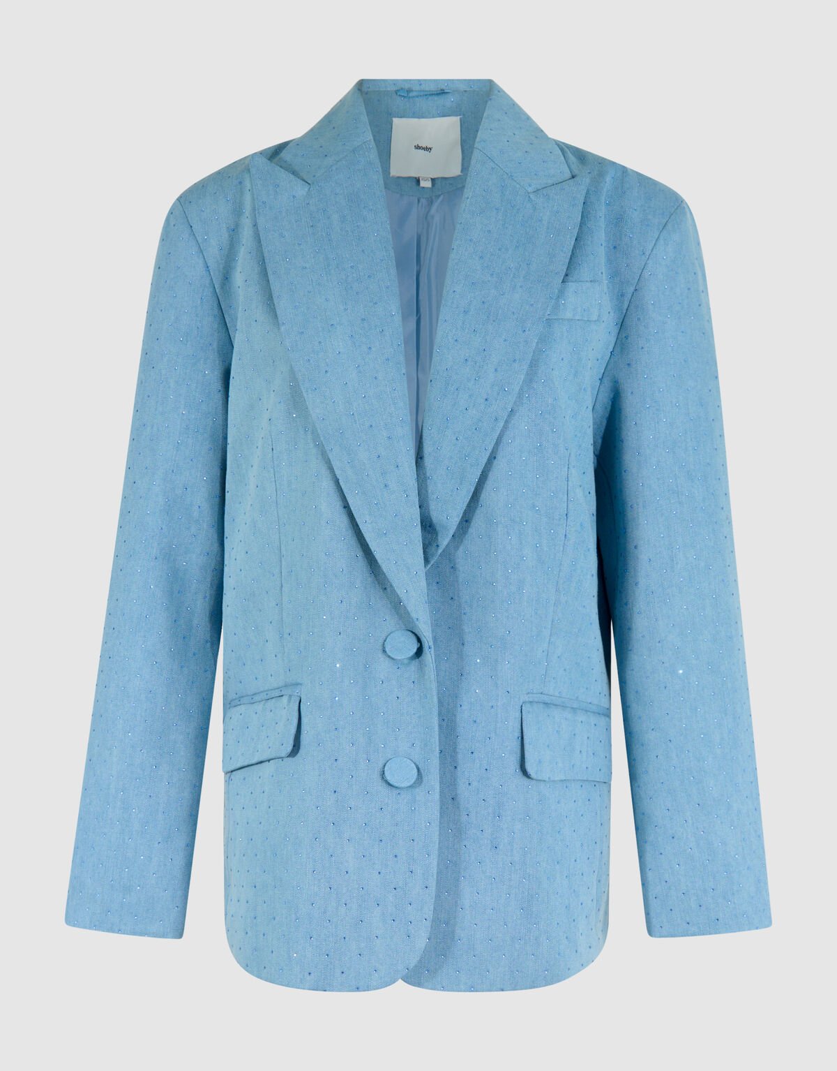 Strass Denim Blazer Blauw SHOEBY WOMEN