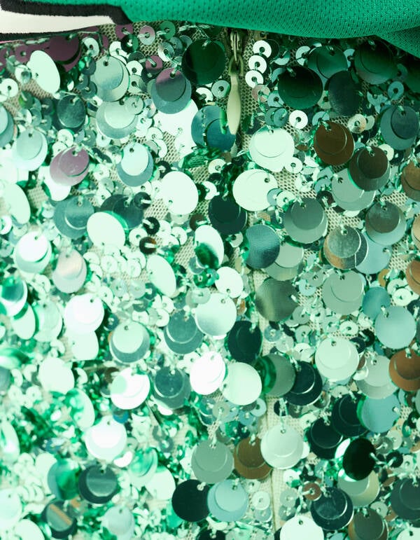 Sequin Mini Rok Groen SHOEBY WOMEN