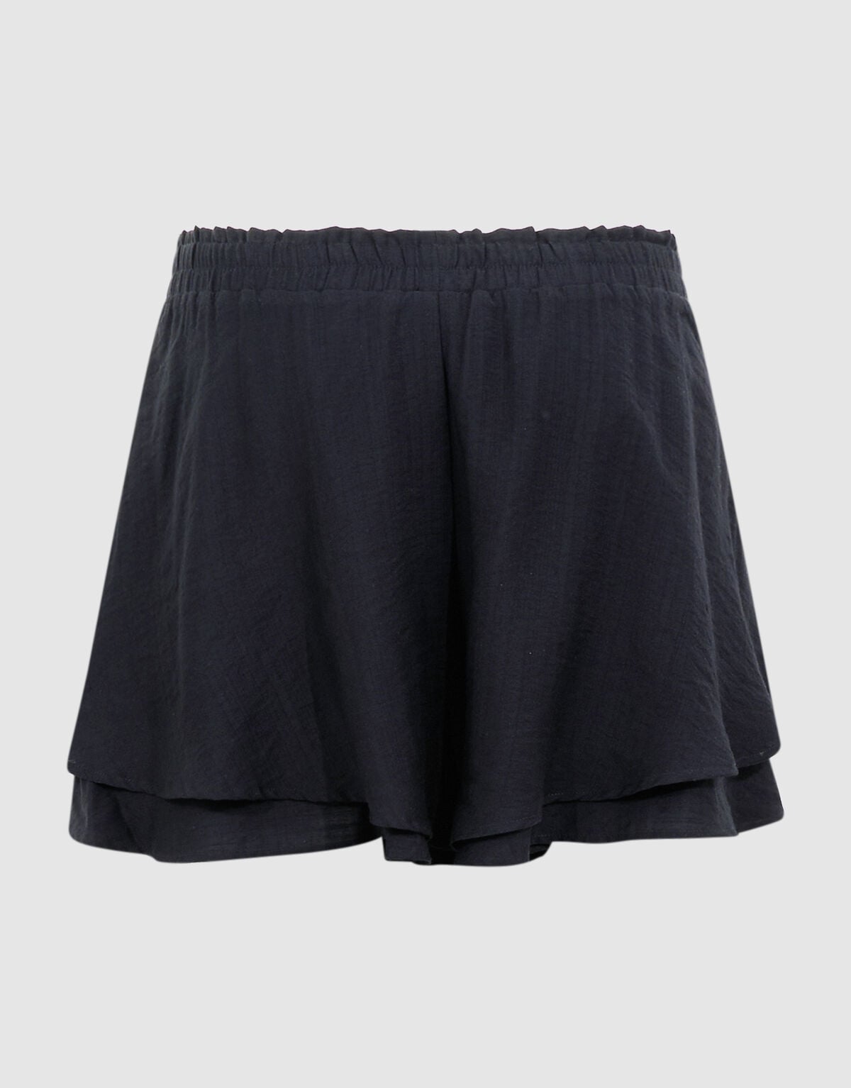 Ruffled Short Zwart SHOEBY WOMEN