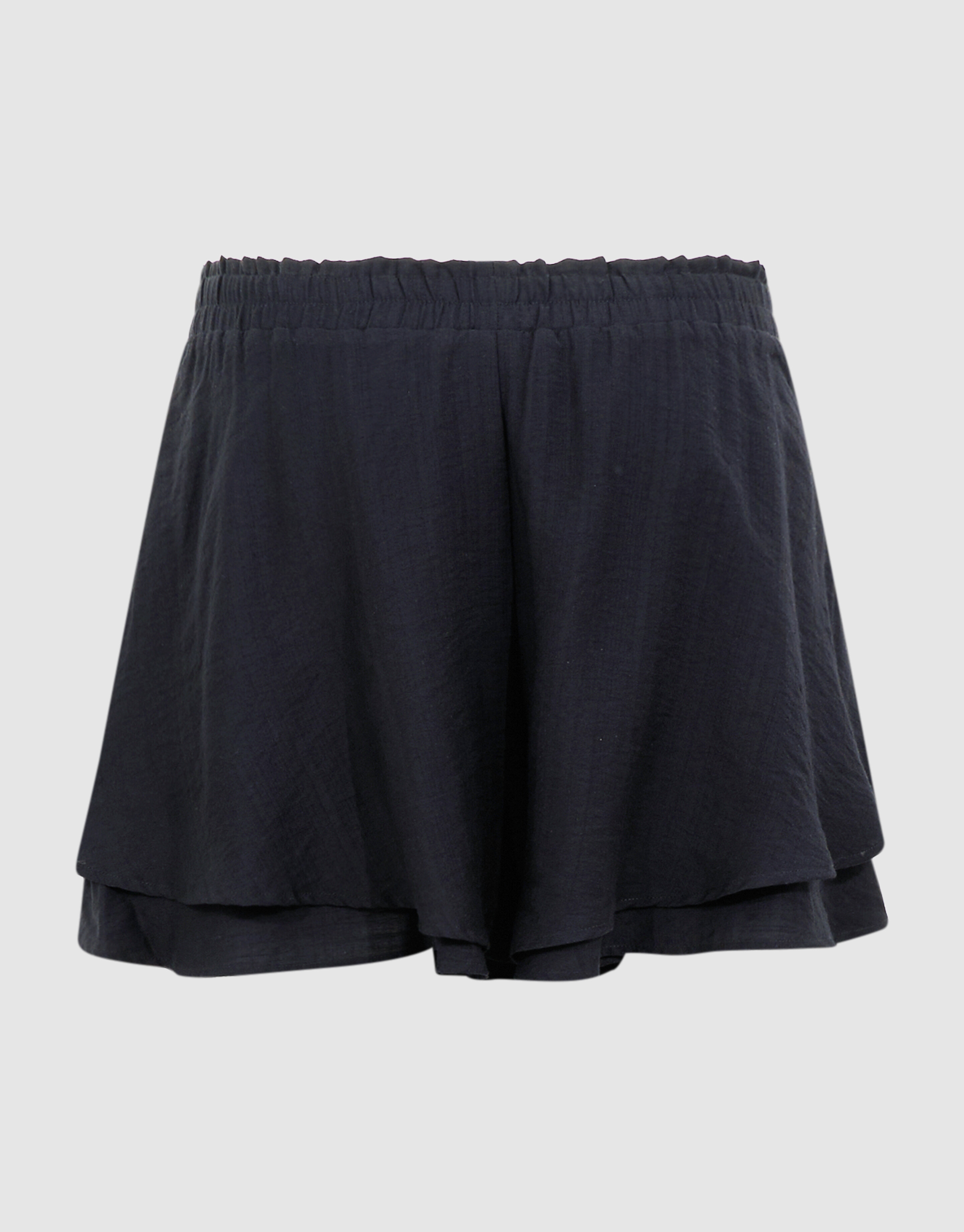 Ruffled Short Zwart SHOEBY WOMEN