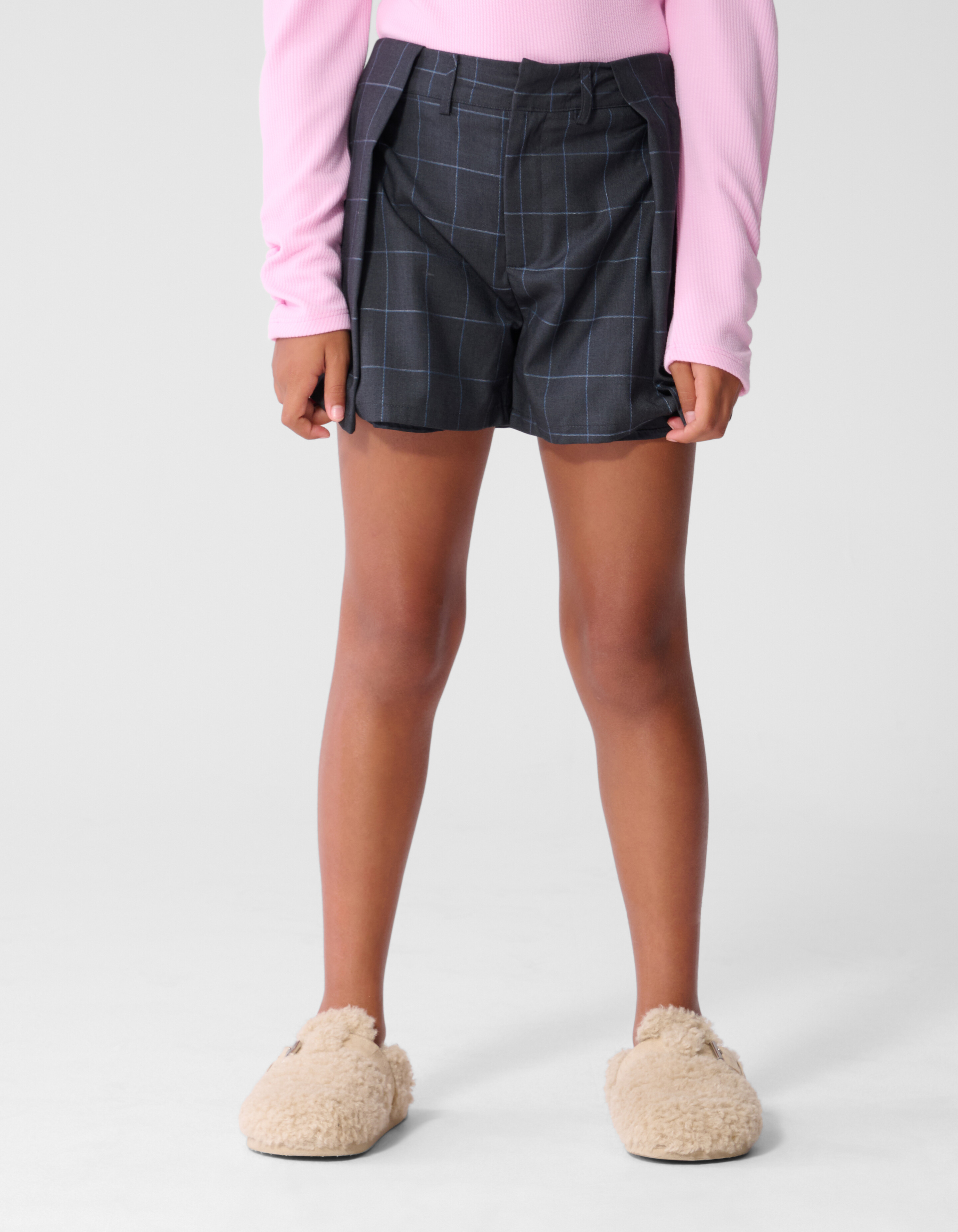 Ruiten Pleated Short Donkergrijs SHOEBY GIRLS
