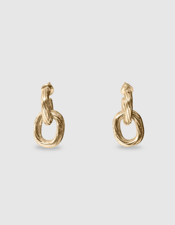 Small Double Oval Oorbellen Goud SHOEBY ACCESSOIRES