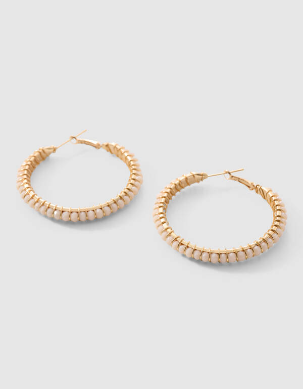 Beaded Hoop Oorbellen Goud SHOEBY ACCESSOIRES