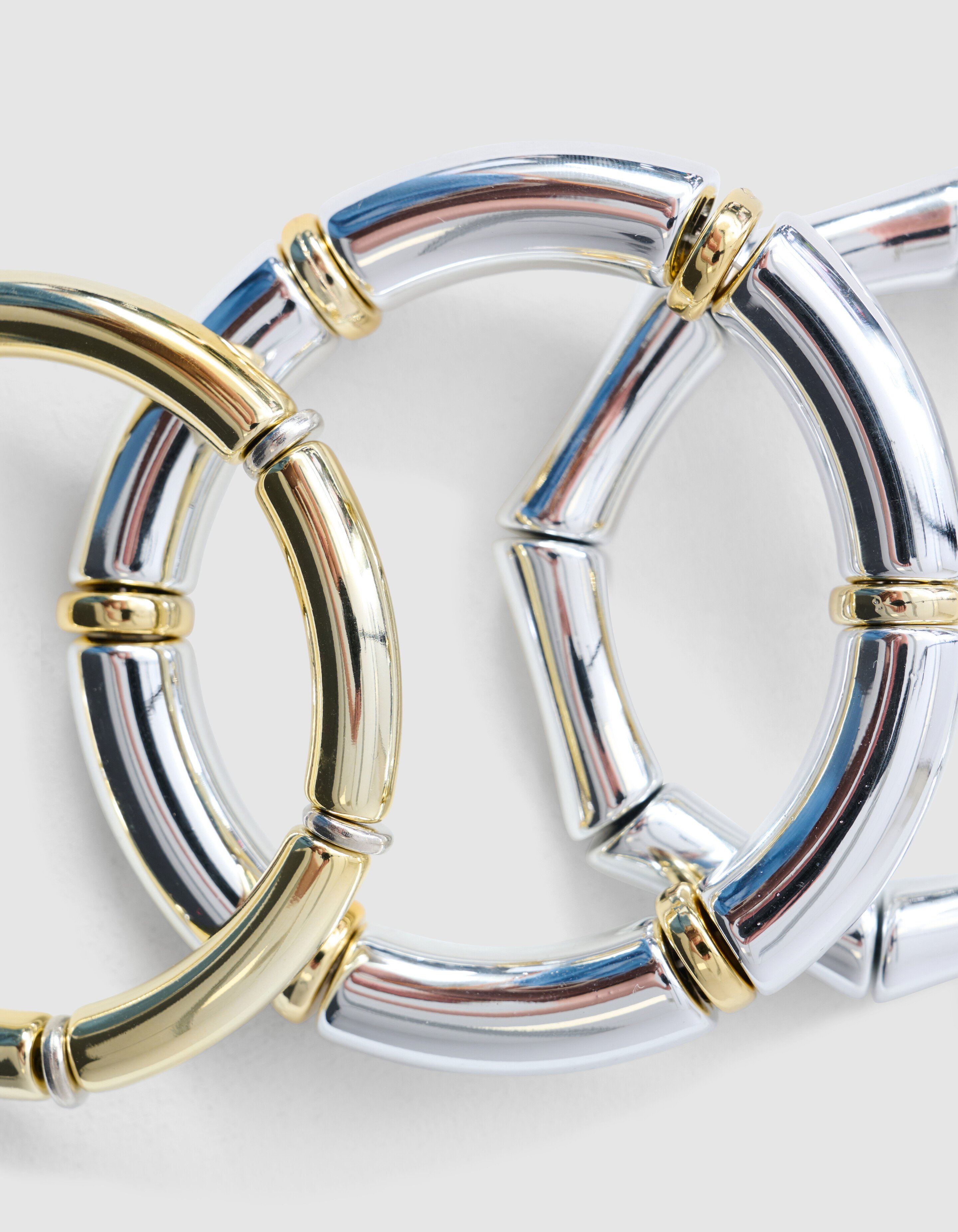 Elastic Armband Set Goud/Zilver SHOEBY ACCESSOIRES