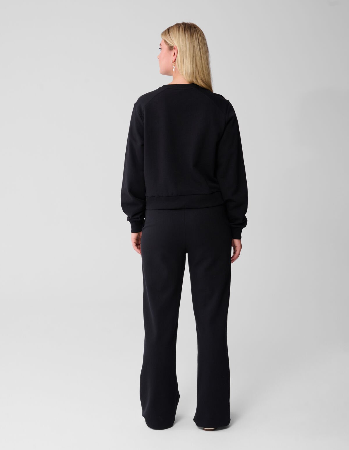Wide Leg Jogger Broek Zwart SHOEBY WOMEN