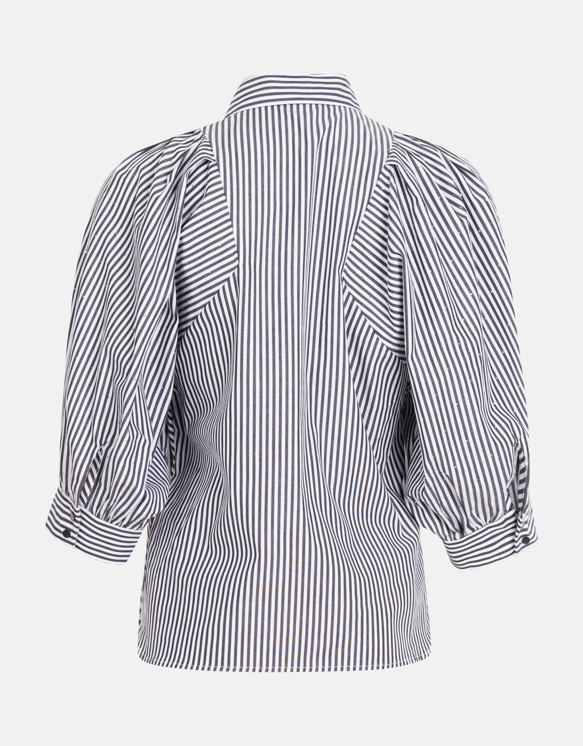 Poplin Strass Blouse Zwart/Wit SHOEBY WOMEN