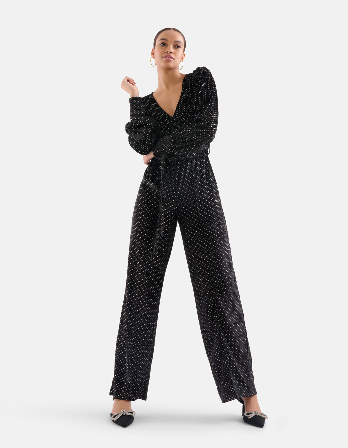 Glitter Jumpsuit Zwart EKSEPT