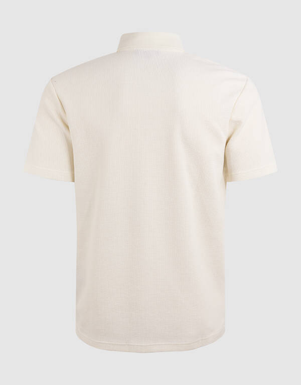 Structuur Jersey Polo Gebroken Wit SHOEBY MEN