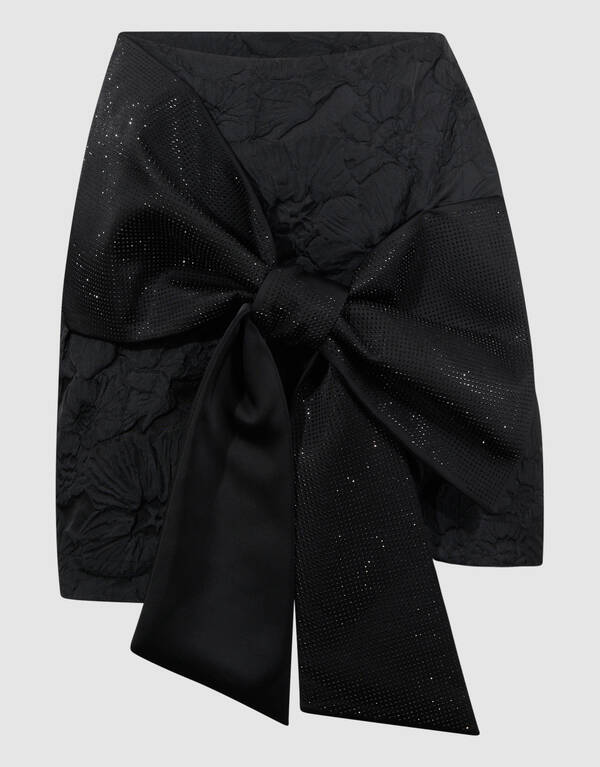 Strik Mini Rok Zwart SHOEBY WOMEN